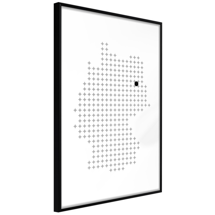 Wall Poster Germany - black and white composition shaped like the German state 117450 additionalImage 10