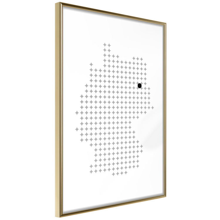 Wall Poster Germany - black and white composition shaped like the German state 117450 additionalImage 12