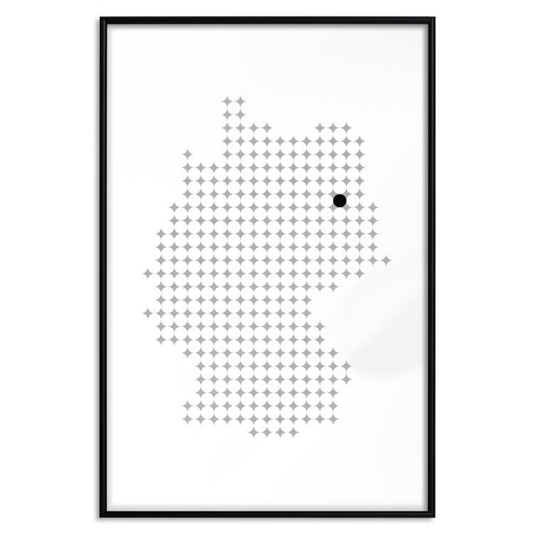 Wall Poster Germany - black and white composition shaped like the German state 117450 additionalImage 18