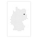 Wall Poster Germany - black and white composition shaped like the German state 117450