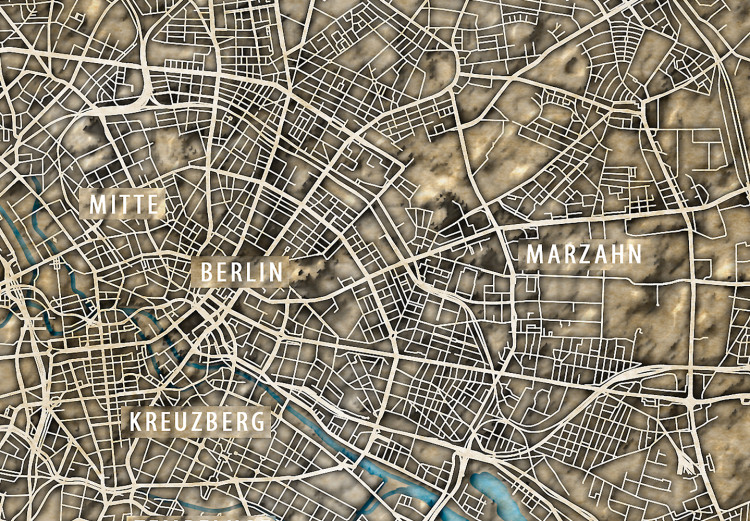 Canvas Hipsometric Berlin - a map representing the topography 118550 additionalImage 5