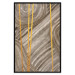 Poster Golden Details - unique abstraction in gilded lines on a bronze background 119250 additionalThumb 18