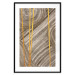 Poster Golden Details - unique abstraction in gilded lines on a bronze background 119250 additionalThumb 15