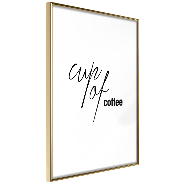 Poster Cup of Coffee - artistic black English text on a white background 122950 additionalImage 8