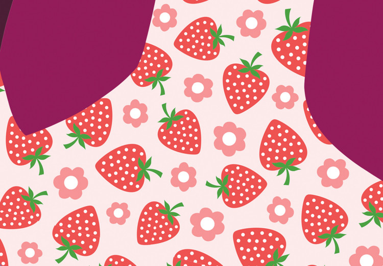 Poster Strawberry Shorts - woman's silhouette with fruits in pastel shade 123350 additionalImage 9