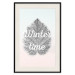 Poster Winter Time - black leaf with English text on pastel background 124950 additionalThumb 18
