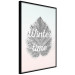 Poster Winter Time - black leaf with English text on pastel background 124950 additionalThumb 12