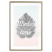 Poster Winter Time - black leaf with English text on pastel background 124950 additionalThumb 16