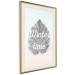 Poster Winter Time - black leaf with English text on pastel background 124950 additionalThumb 2
