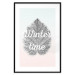 Poster Winter Time - black leaf with English text on pastel background 124950 additionalThumb 15