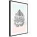 Poster Winter Time - black leaf with English text on pastel background 124950 additionalThumb 11
