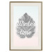Poster Winter Time - black leaf with English text on pastel background 124950 additionalThumb 19