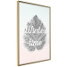 Poster Winter Time - black leaf with English text on pastel background 124950 additionalThumb 14