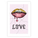 Wall Poster Fluid Lips - glittery lips and English text on a pastel background 125450 additionalThumb 25