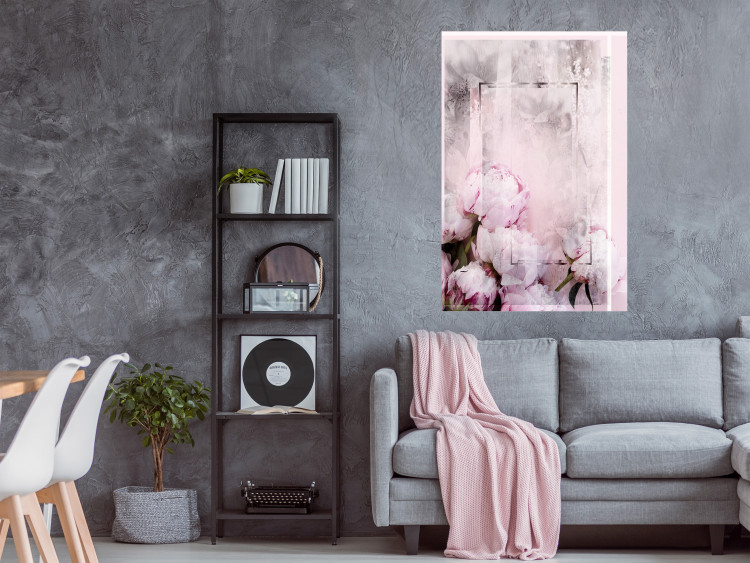 Wall Poster Spring Beginnings - spring composition of pink flowers in a retro style 126250 additionalImage 2