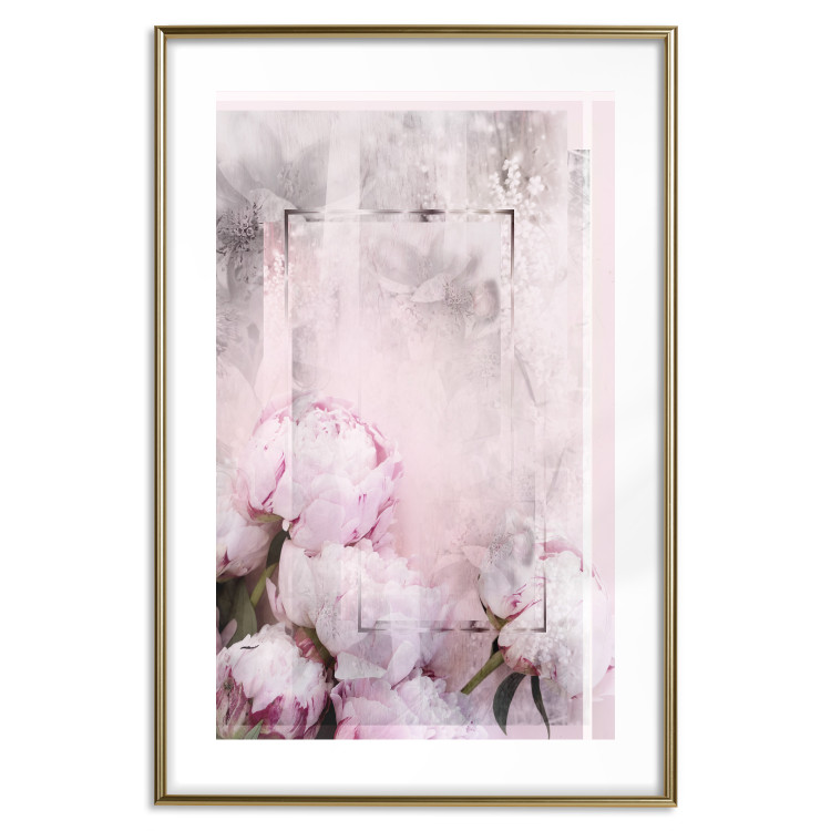 Wall Poster Spring Beginnings - spring composition of pink flowers in a retro style 126250 additionalImage 14