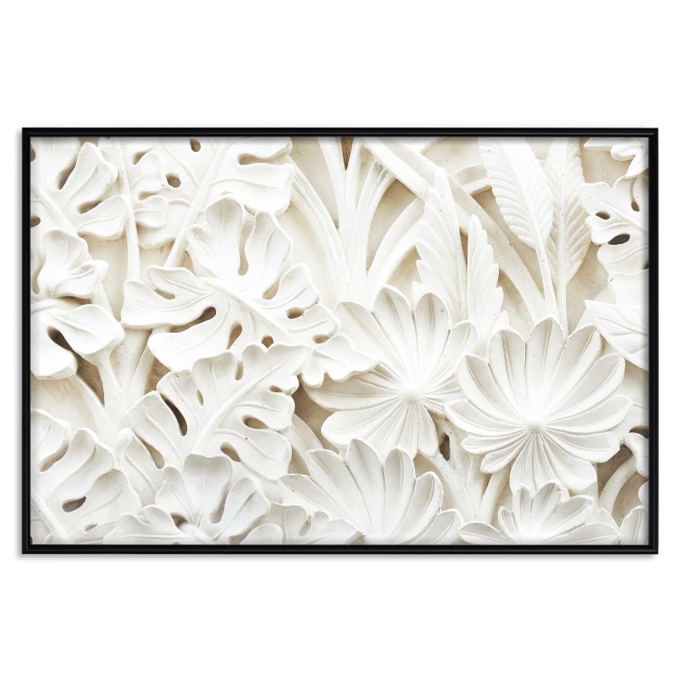 Poster Ceramic Leaves - plant motif in the form of stone ornaments 129850 additionalImage 16