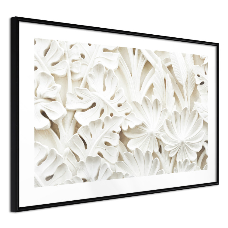Poster Ceramic Leaves - plant motif in the form of stone ornaments 129850 additionalImage 8