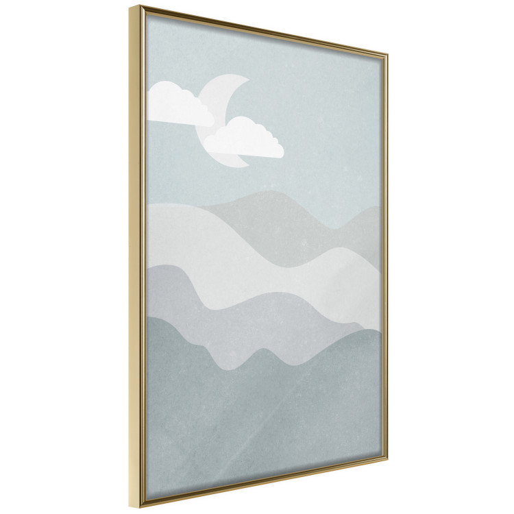 Wall Poster Mysterious Night - mountain landscape with sky, clouds, and moon 130550 additionalImage 12