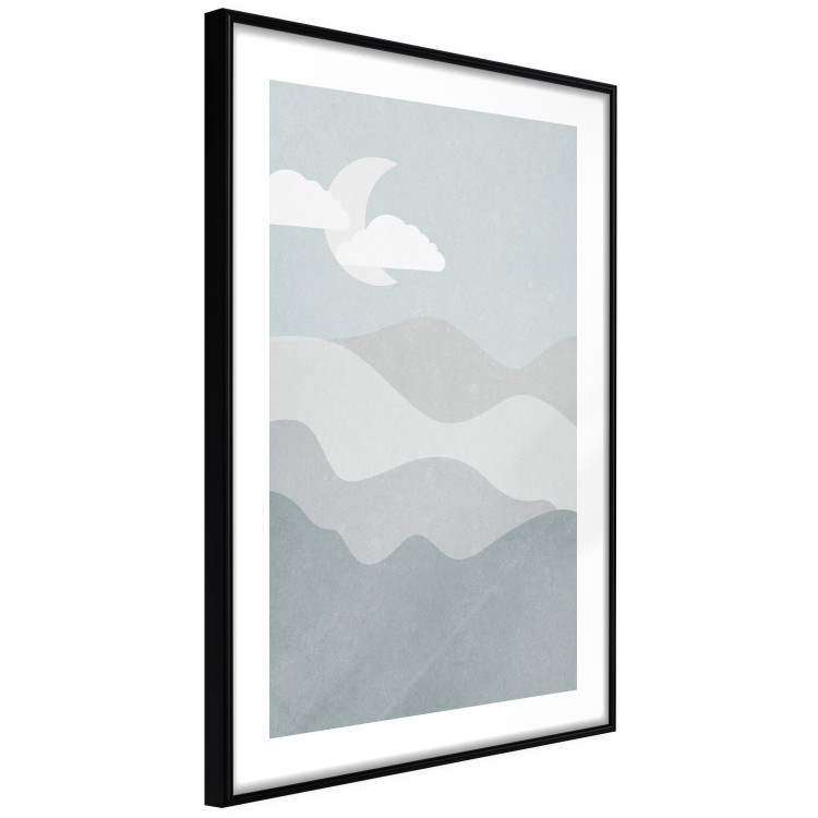 Wall Poster Mysterious Night - mountain landscape with sky, clouds, and moon 130550 additionalImage 8