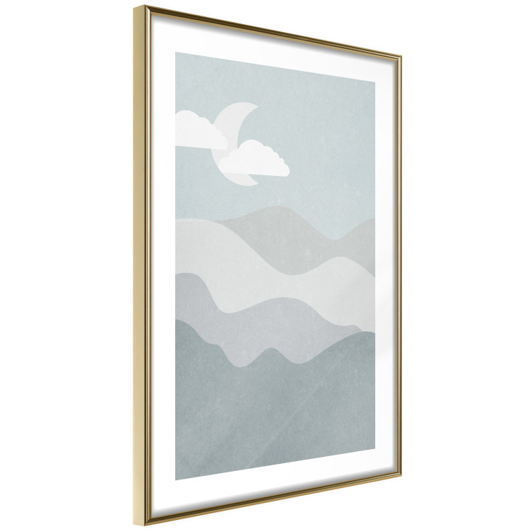Wall Poster Mysterious Night - mountain landscape with sky, clouds, and moon 130550 additionalImage 9
