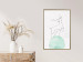 Wall Poster Courage - abstract line art of a deer standing on a turquoise moon 131850 additionalThumb 7