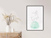 Wall Poster Courage - abstract line art of a deer standing on a turquoise moon 131850 additionalThumb 23