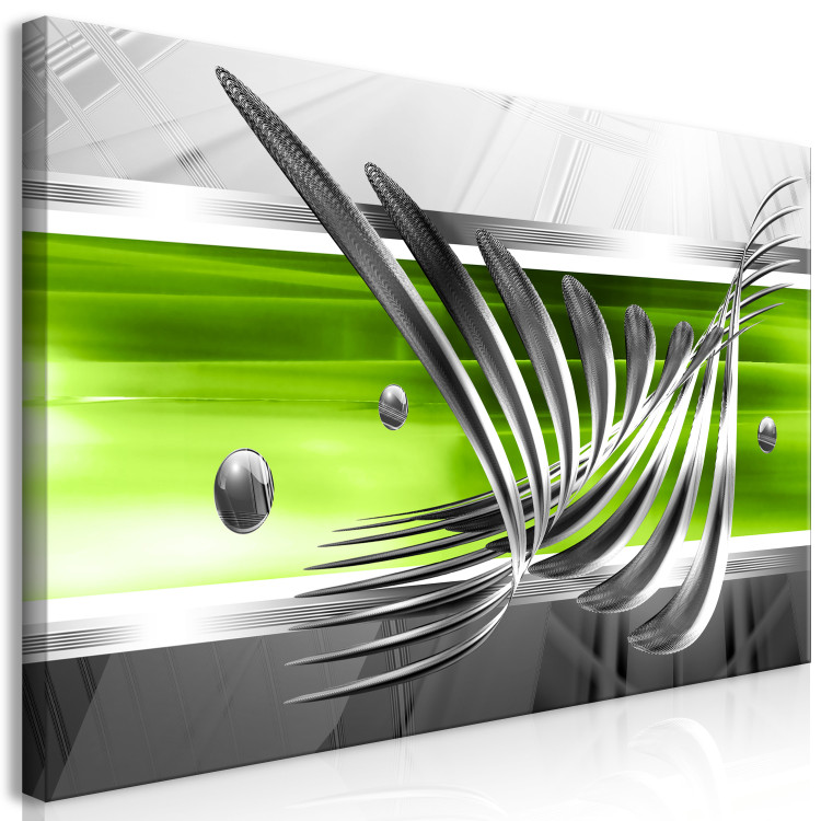 Large canvas print Silver Wings - Green II [Large Format] 132350 additionalImage 3