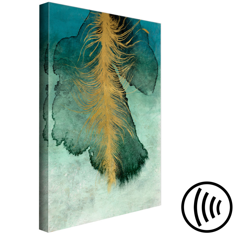 Canvas Print Celestial Composition (1-piece) Vertical - abstract leaf and feather 134950 additionalImage 6
