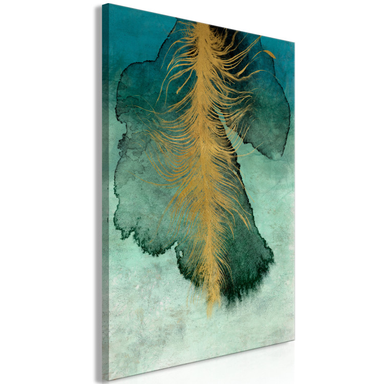 Canvas Print Celestial Composition (1-piece) Vertical - abstract leaf and feather 134950 additionalImage 2