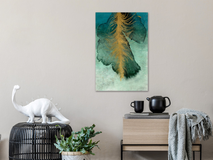 Canvas Print Celestial Composition (1-piece) Vertical - abstract leaf and feather 134950 additionalImage 3