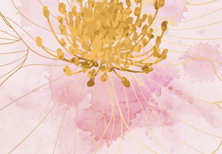 Canvas Art Print Flowering - Abstraction with flowers on a pink background 135450 additionalImage 4