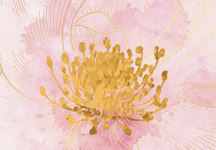 Canvas Art Print Flowering - Abstraction with flowers on a pink background 135450 additionalImage 5