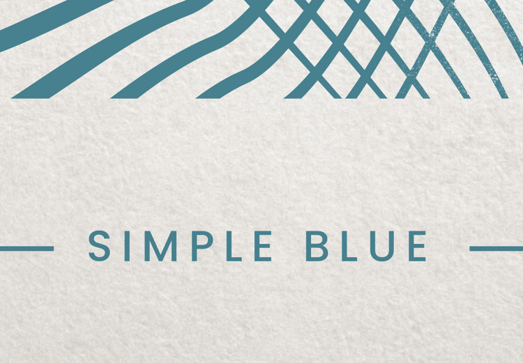 Poster Simply Blue - abstract geometric waves and English texts 135650 additionalImage 13
