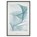 Poster Simply Blue - abstract geometric waves and English texts 135650 additionalThumb 21