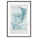 Poster Simply Blue - abstract geometric waves and English texts 135650 additionalThumb 15