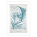 Poster Simply Blue - abstract geometric waves and English texts 135650 additionalThumb 22