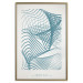 Poster Simply Blue - abstract geometric waves and English texts 135650 additionalThumb 20