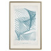 Poster Simply Blue - abstract geometric waves and English texts 135650 additionalThumb 16