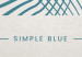 Poster Simply Blue - abstract geometric waves and English texts 135650 additionalThumb 13