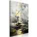 Canvas Art Print Ship in the Storm (1-piece) Vertical - ship landscape amid waves 135950 additionalThumb 2