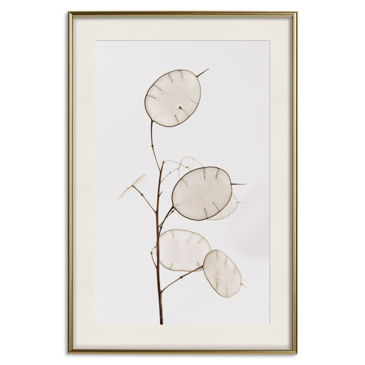 Wall Poster Sunny Direction - a simple composition with bright foliage on a white background 136050 additionalImage 2