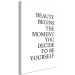 Canvas Print Black inscription in English - motivational text on a white background 136450 additionalThumb 2