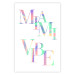 Wall Poster Miami Vibe - Holographic Lettering in Pastel-Rainbow Colors 144350