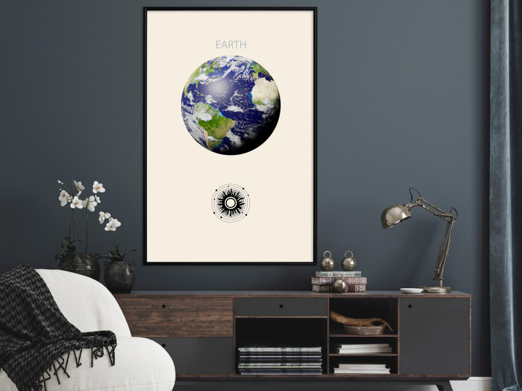 Wall Poster Earth - Green Planet and Abstract Composition With Solar System 146250 additionalImage 11