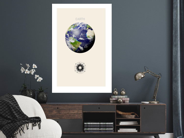 Wall Poster Earth - Green Planet and Abstract Composition With Solar System 146250 additionalImage 14
