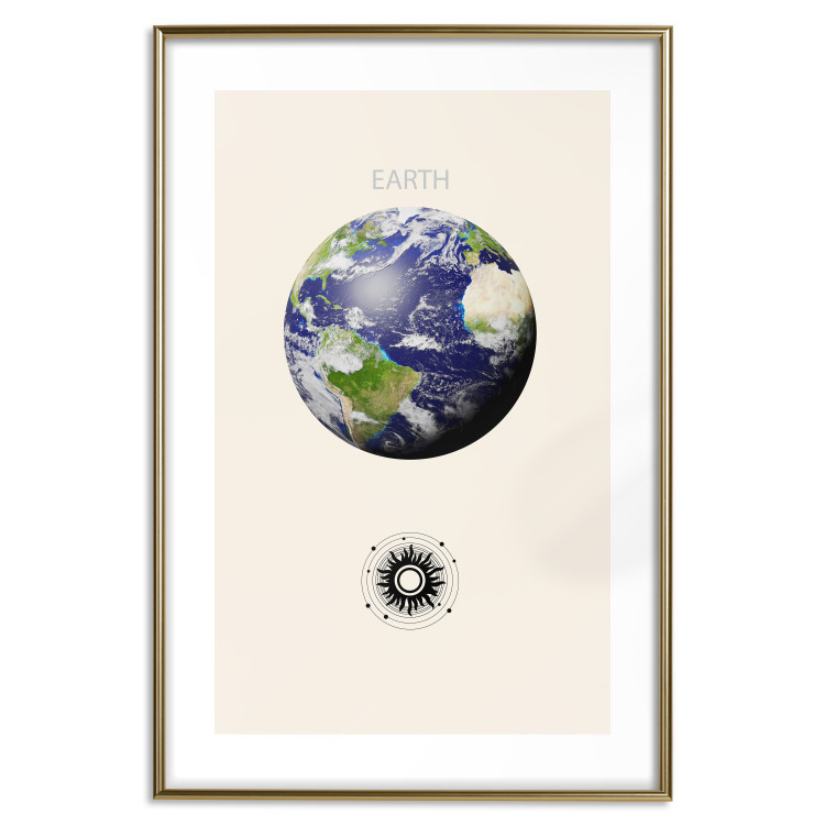 Wall Poster Earth - Green Planet and Abstract Composition With Solar System 146250 additionalImage 20