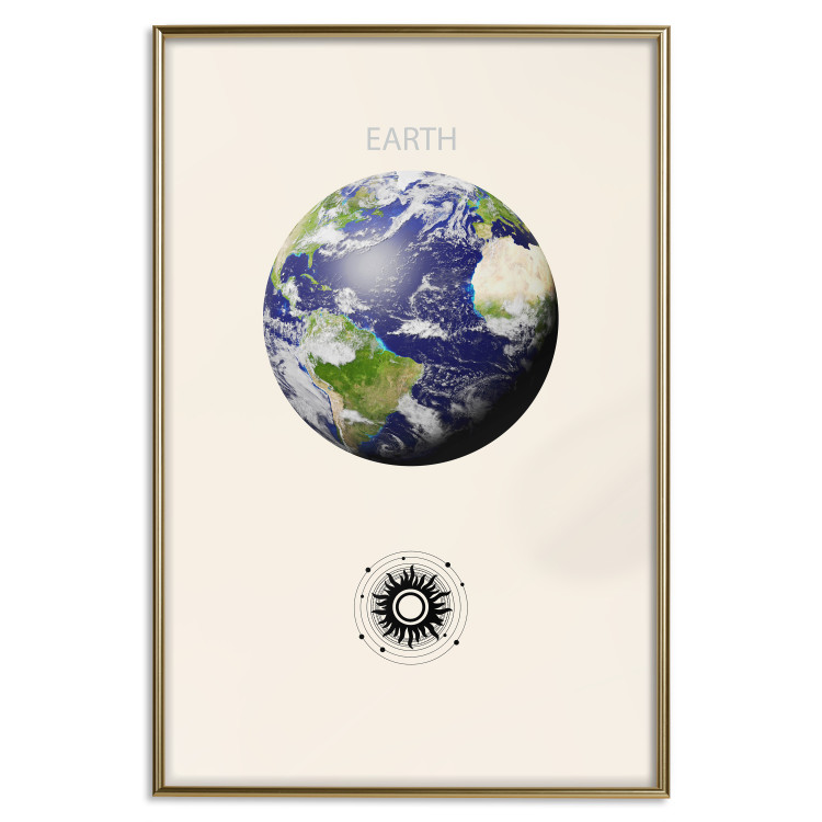 Wall Poster Earth - Green Planet and Abstract Composition With Solar System 146250 additionalImage 15