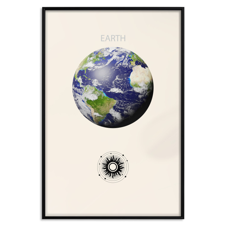 Wall Poster Earth - Green Planet and Abstract Composition With Solar System 146250 additionalImage 12