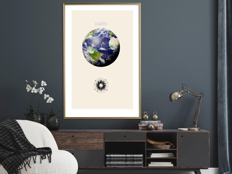 Wall Poster Earth - Green Planet and Abstract Composition With Solar System 146250 additionalImage 18